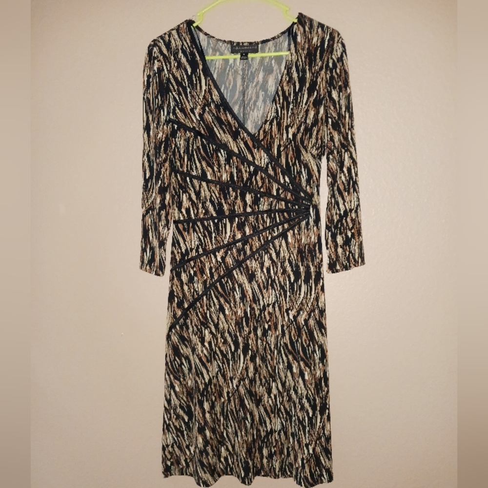 Brown and black dress